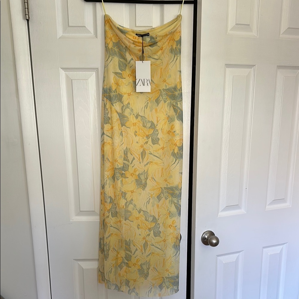 Zara Yellow Gold midi dress